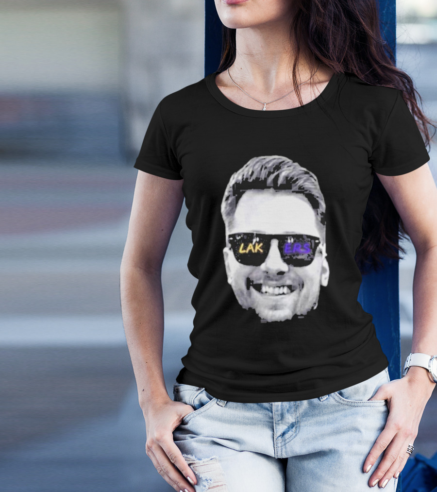 Luka Doncic Los Angeles Lakers Basketball Face Sunglasses T-Shirt