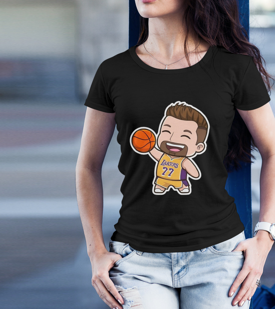 Luka Doncic Lakers 77 Chibi Cartoon Basketball T-Shirt