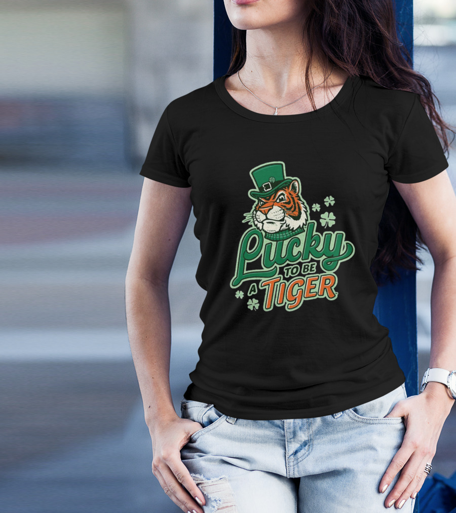 Lucky To Be A Tiger Saint Patrick’s Day Tiger Town T-Shirt