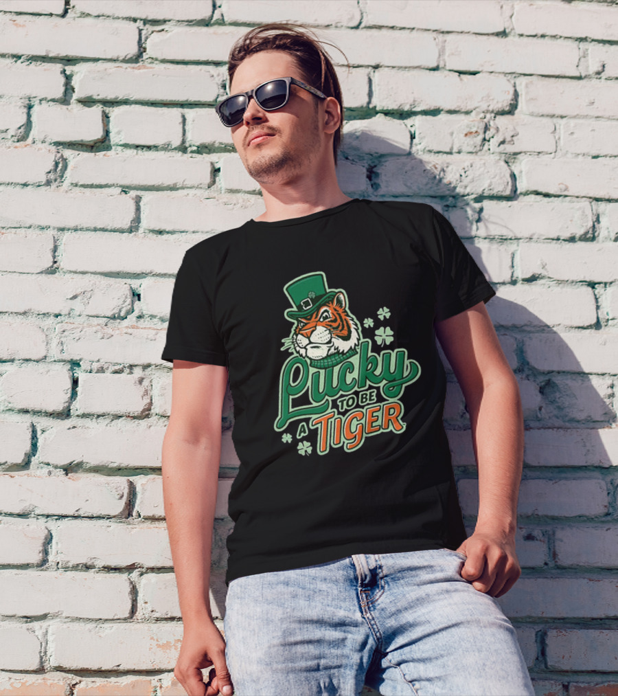 Lucky To Be A Tiger Saint Patrick’s Day Tiger Town T-Shirt