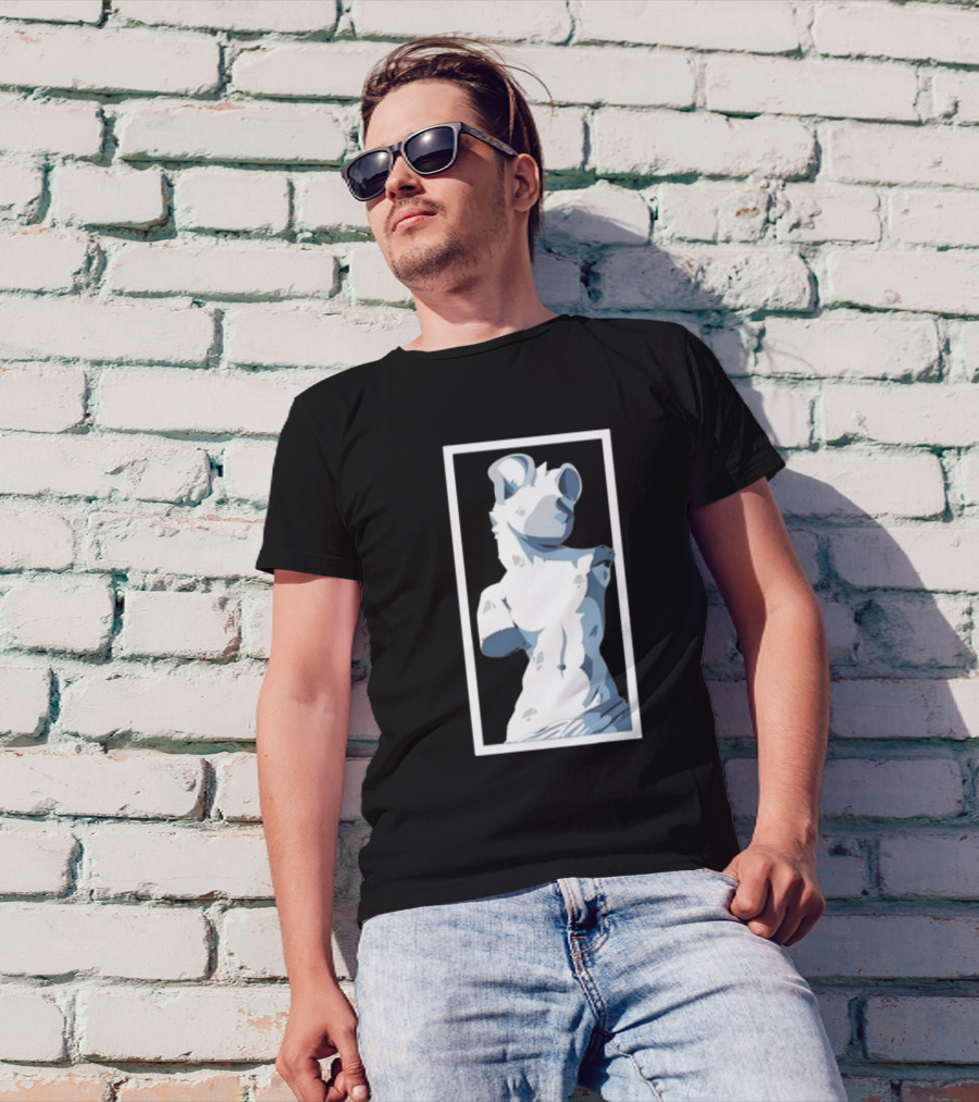 Mangoyena God's Chosen Hyena Statue Style T-Shirt