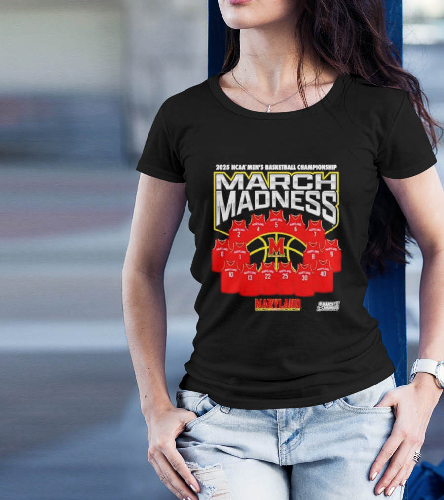 March Madness Maryland Terrapins Basketball 2025 NCAA Champions Vintage Jerseys T-Shirt