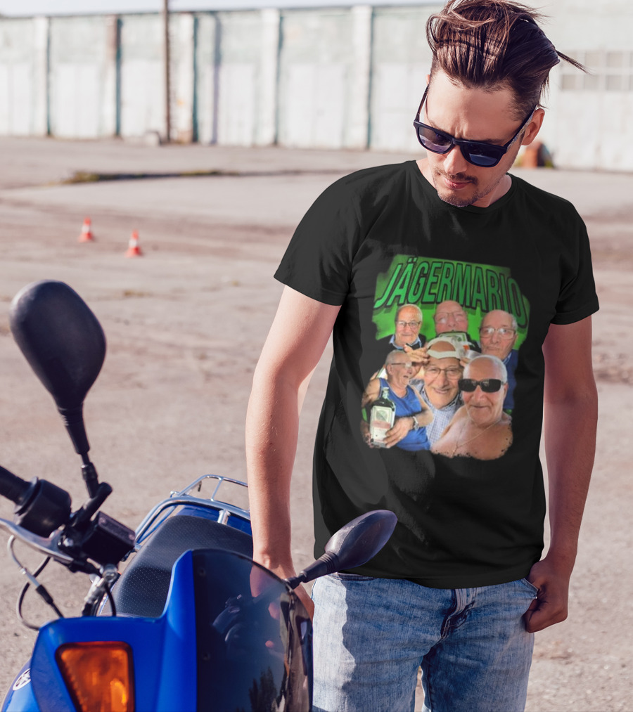 Marioscerra5 Jägermario Sigma Funny Multiphoto Collage T-Shirt