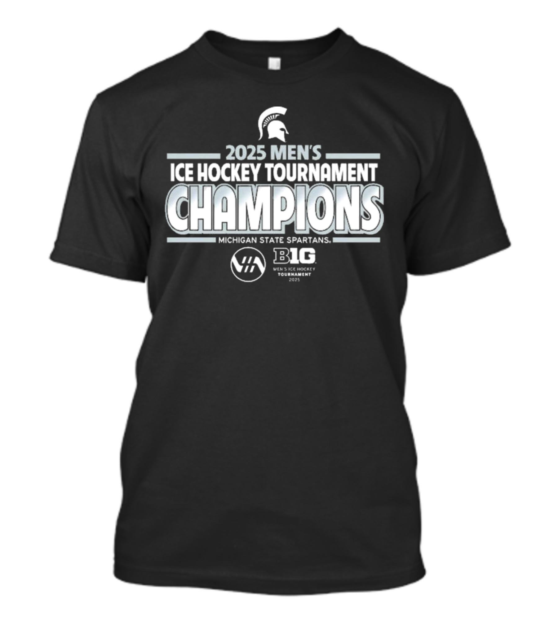 2025 Men's Ice Hockey Tournament Champions Michigan State Spartans Big Ten T-Shirt