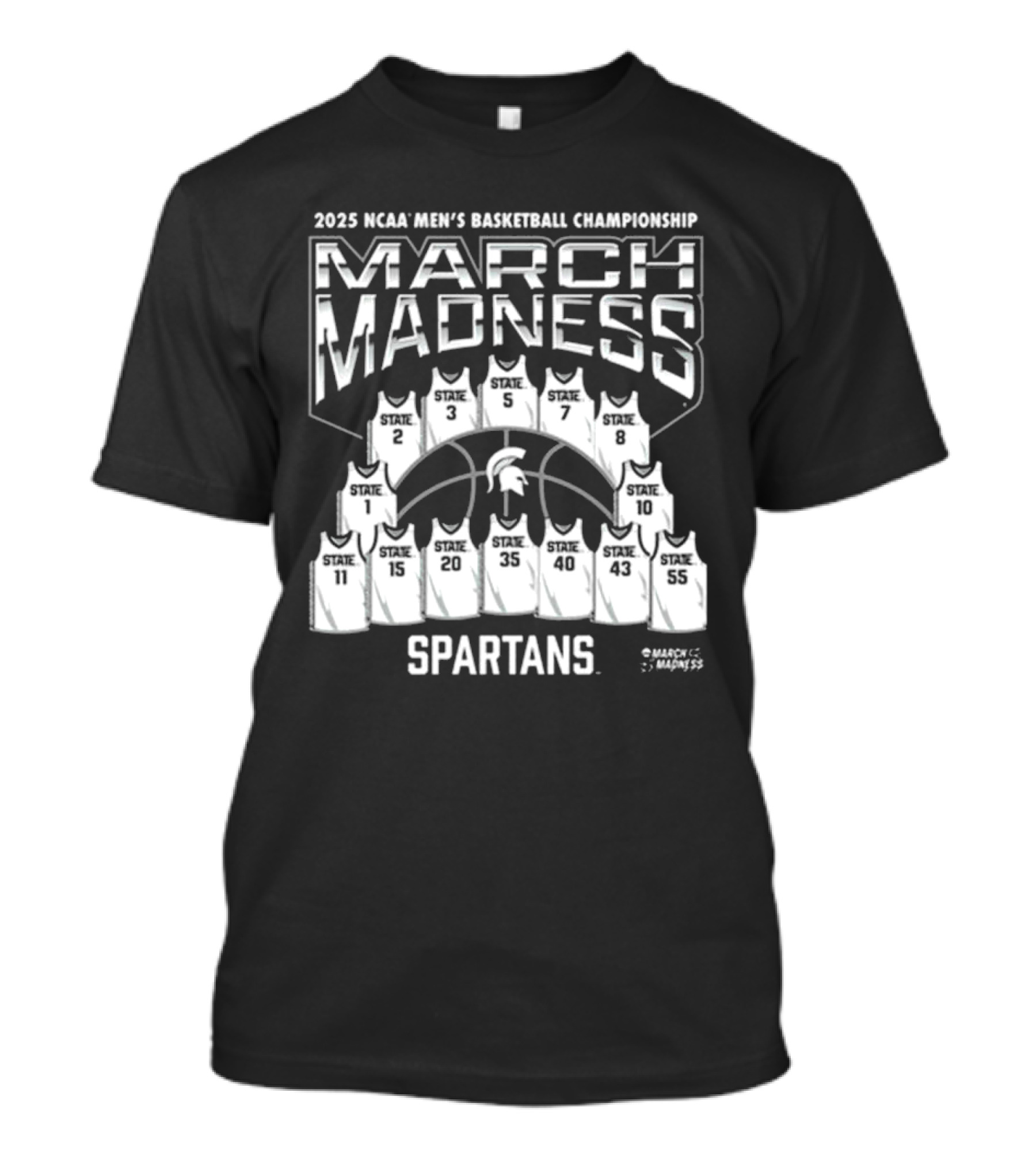 2025 NCAA Men's Basketball Championship March Madness Michigan State Spartans T-Shirt