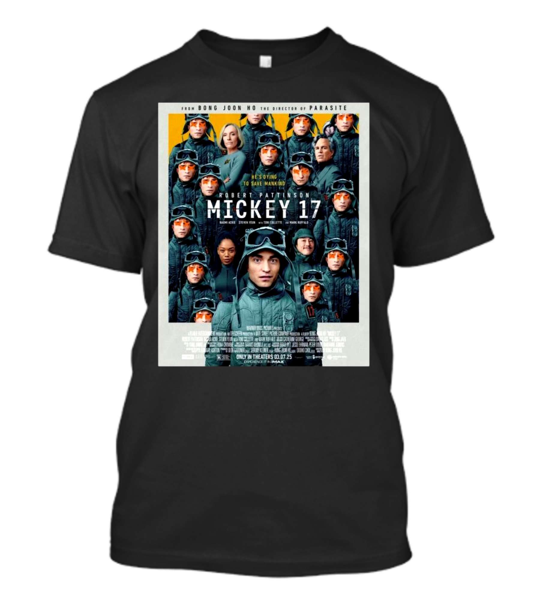Mickey 17 Robert Pattinson March 7 2025 Release Bong Joon Ho Film T-Shirt
