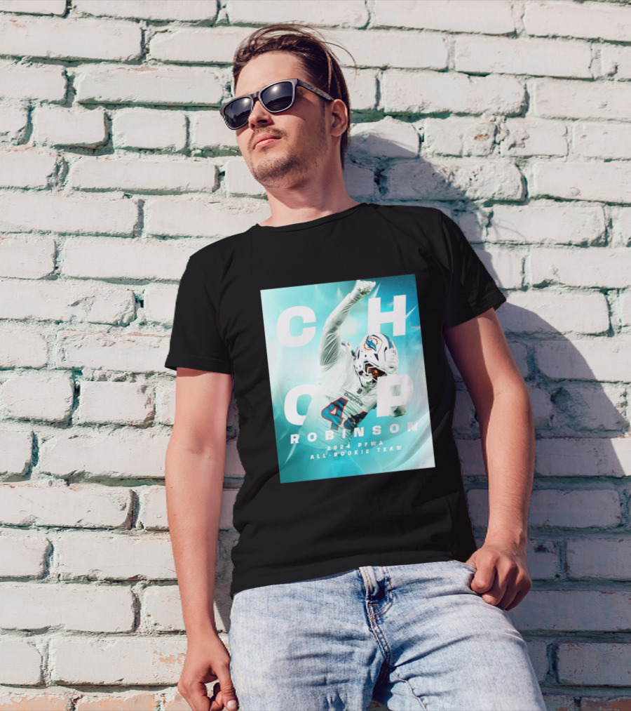 Miami Dolphins Chop Robinson 2024 PFWA All-Rookie Team T-Shirt