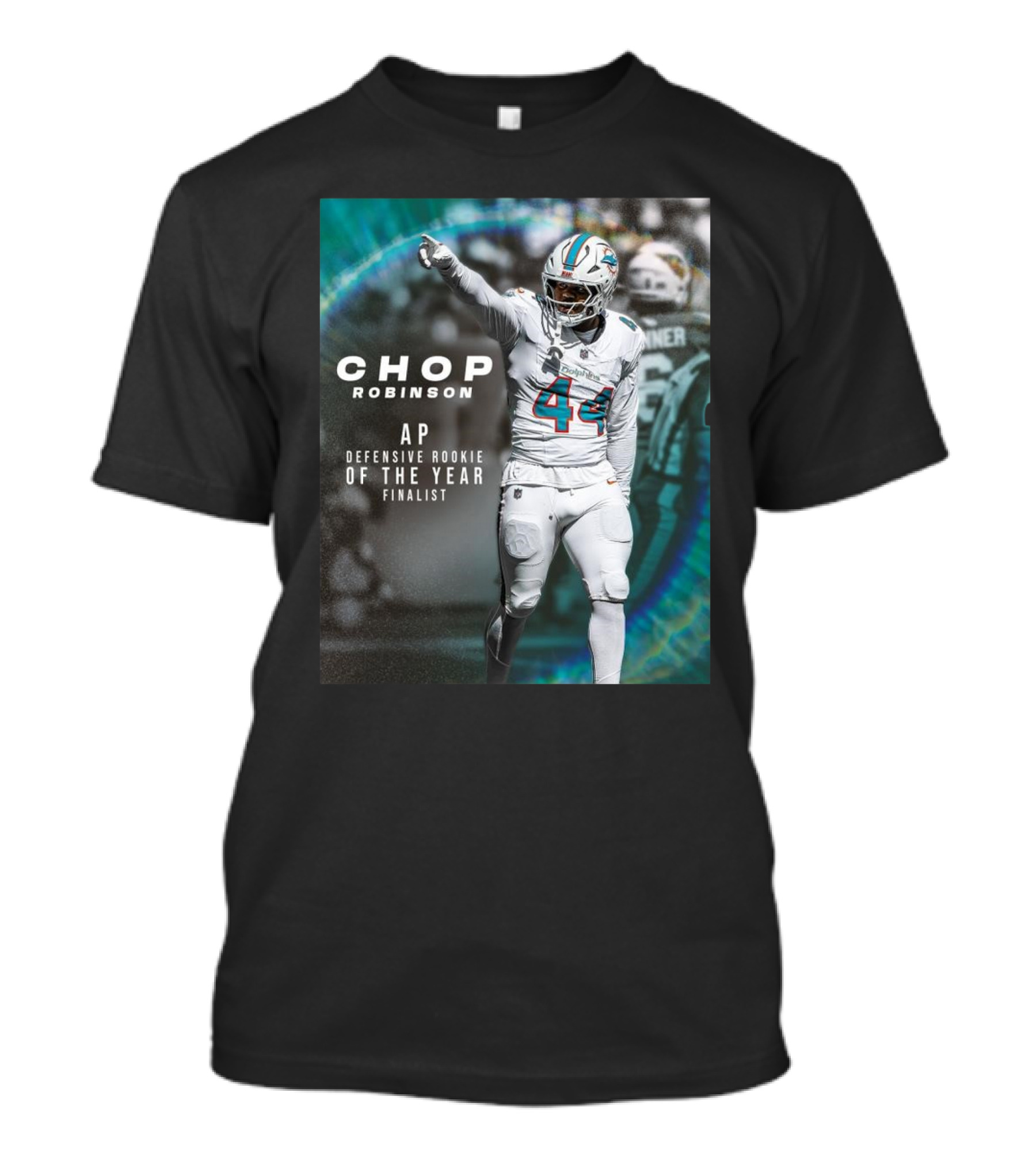 Miami Dolphins Chop Robinson AP Defensive Rookie Of The Year Finalist 44 T-Shirt