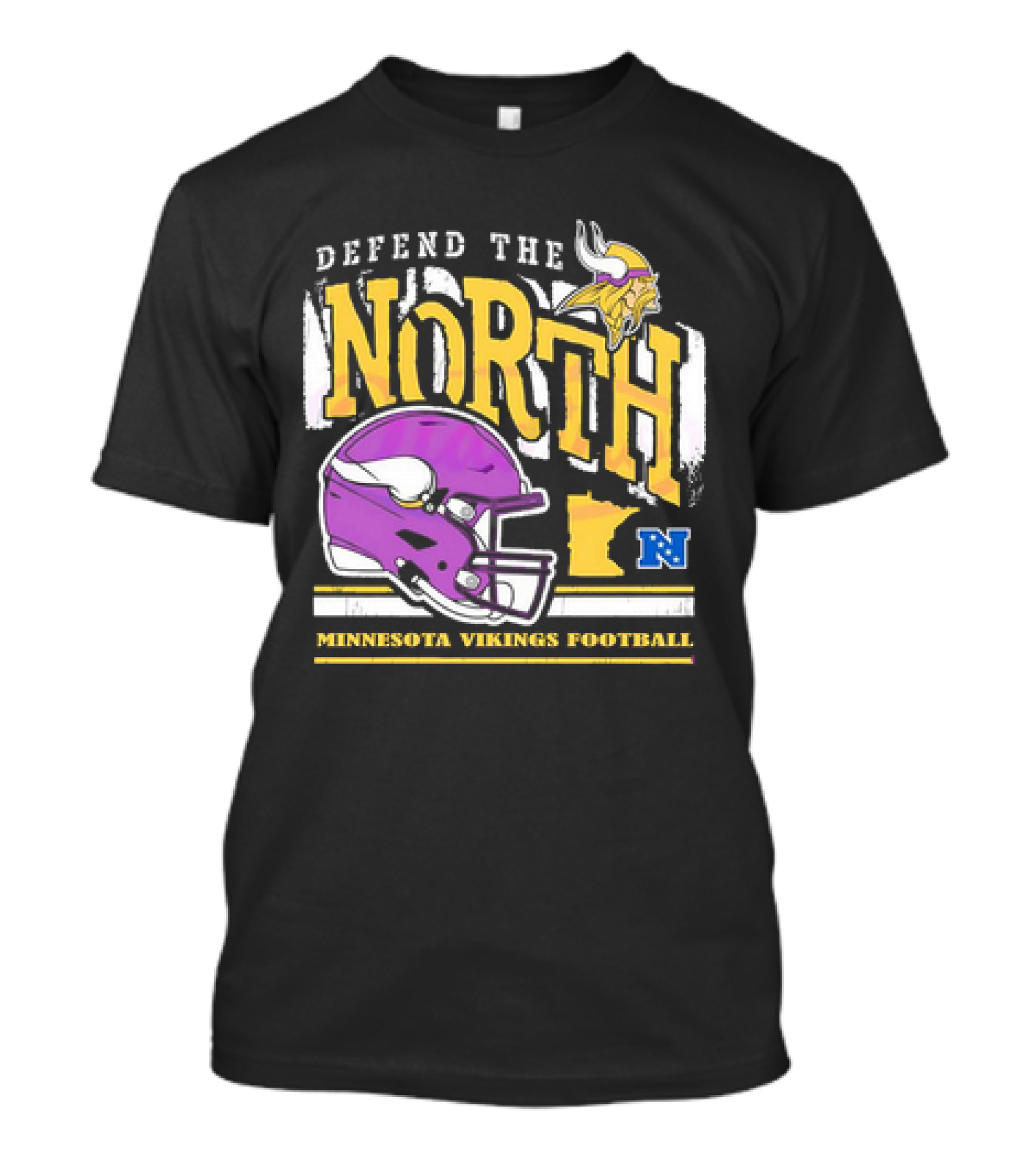 Defend The North Minnesota Vikings Football Vintage Helmet T-Shirt