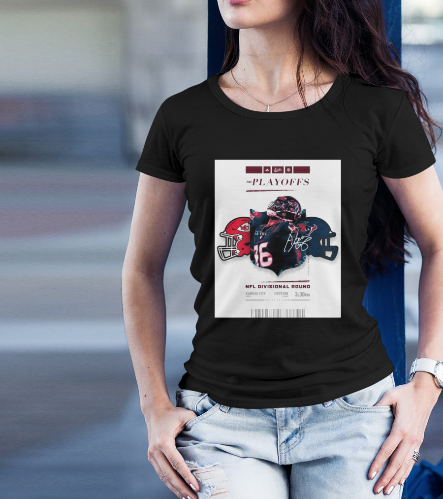 Mississippi State The Playoffs NFL Divisional Round Denico Autry Kansas City Chiefs Houston Texans Signature NFL Matchup 3:30 PM T-Shirt