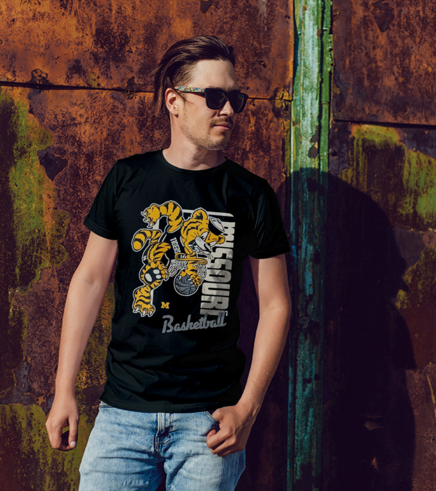 Missouri Tigers Basketball Final Four 2025 Comfort Colors Mascot Dunk T-Shirt