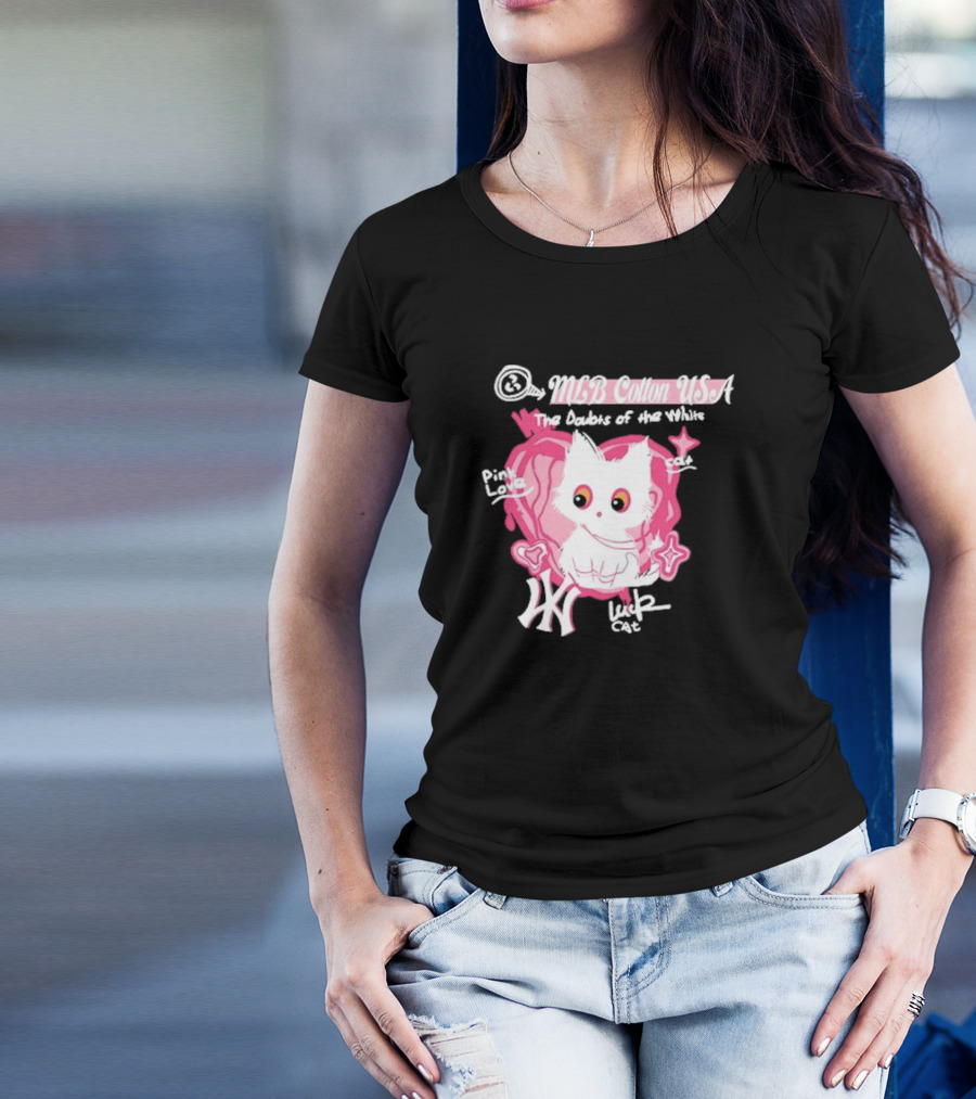 MLB Cotton USA The Doubts Of Our Values Lucky Cat T-Shirt