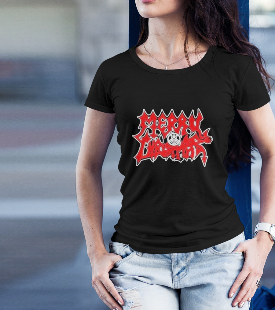Merry Christmas Devil Pentagram Morbid Xmas T-Shirt