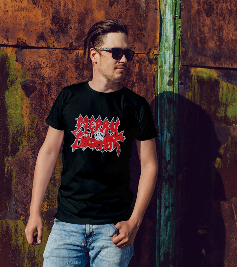 Merry Christmas Devil Pentagram Morbid Xmas T-Shirt