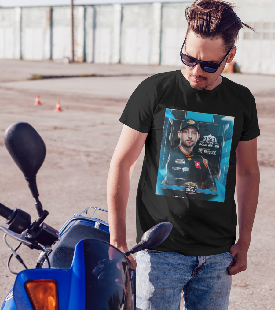 NASCAR Busch Light Pole Award Chase Briscoe #19 Daytona 500 2025 T-Shirt