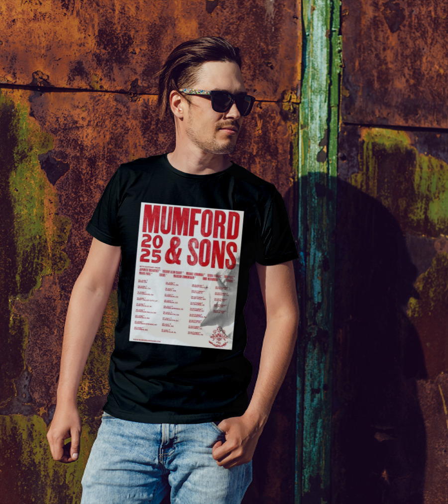 Mumford And Sons 2025 Tour Dates With Japanese Breakfast And More Starting June 5 In Bend OR T-Shirt