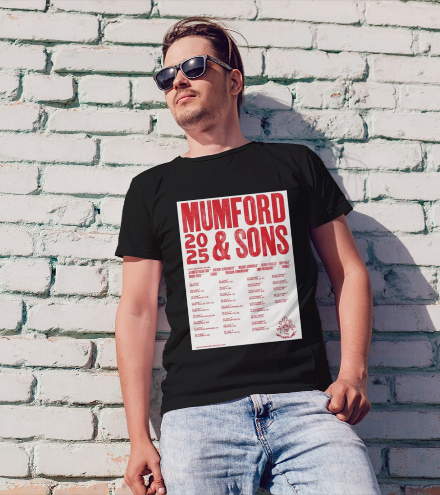 Mumford And Sons 2025 Tour Dates With Japanese Breakfast And More Starting June 5 In Bend OR T-Shirt