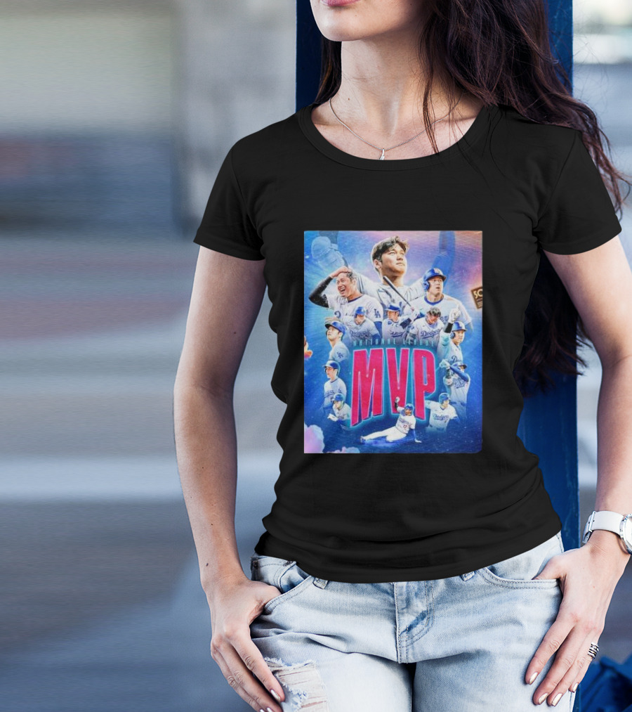 National League MVP Shohei Ohtani Los Angeles Dodgers Players Iconic Celebration T-Shirt