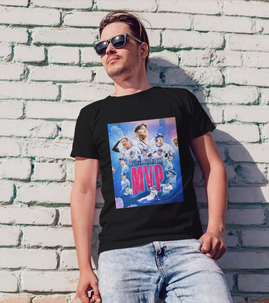 National League MVP Shohei Ohtani Los Angeles Dodgers Players Iconic Celebration T-Shirt