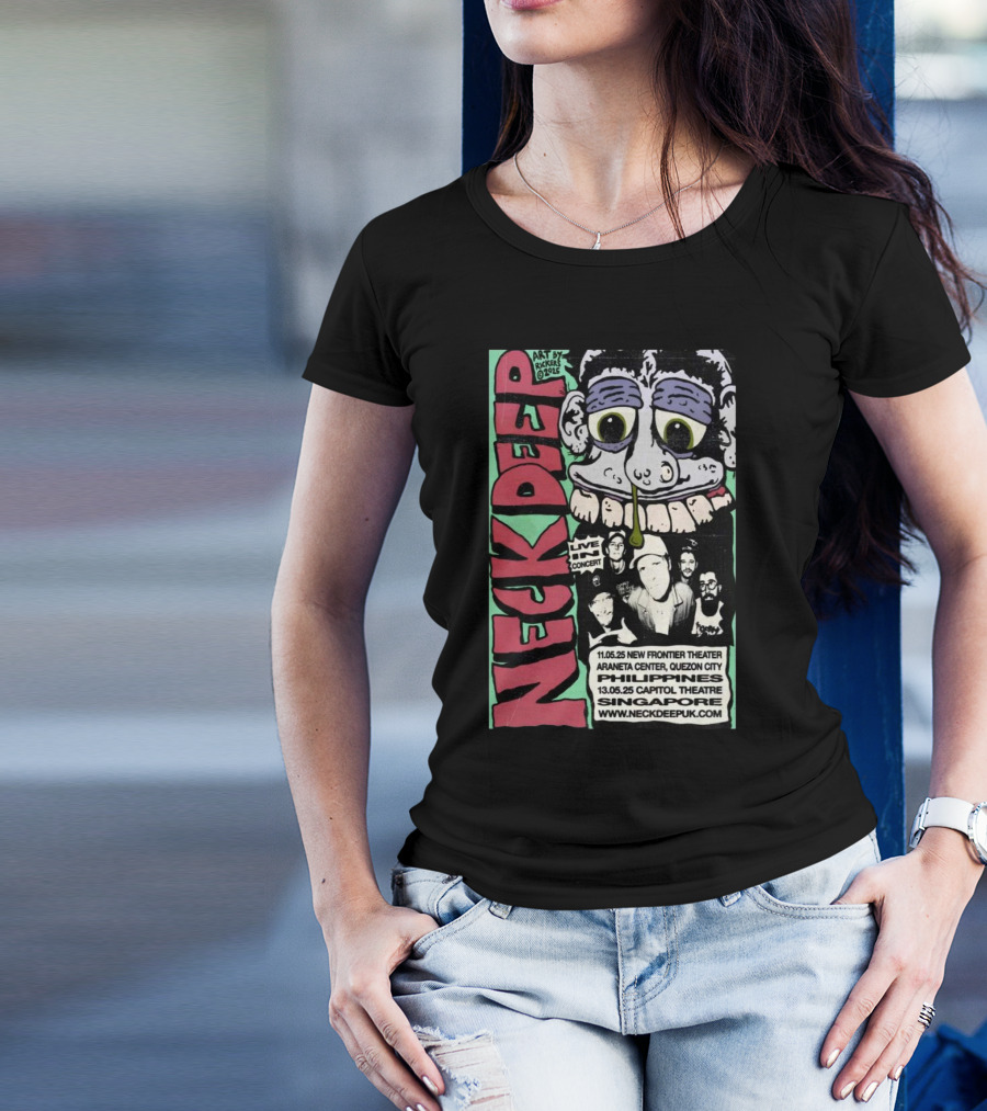 Neck Deep Live In Concert 2025 New Frontier Theater Manila Capitol Theatre Singapore T-Shirt