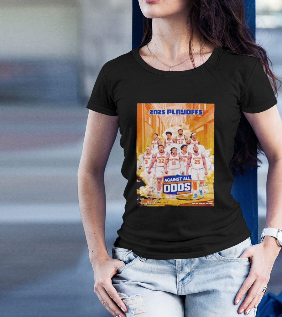 2025 Playoffs New York Against All Odds Team Players T-Shirt