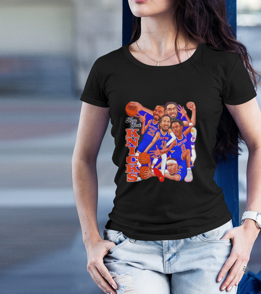 New York Knicks Basketball Caricatures Team Group Fan Favorite T-Shirt