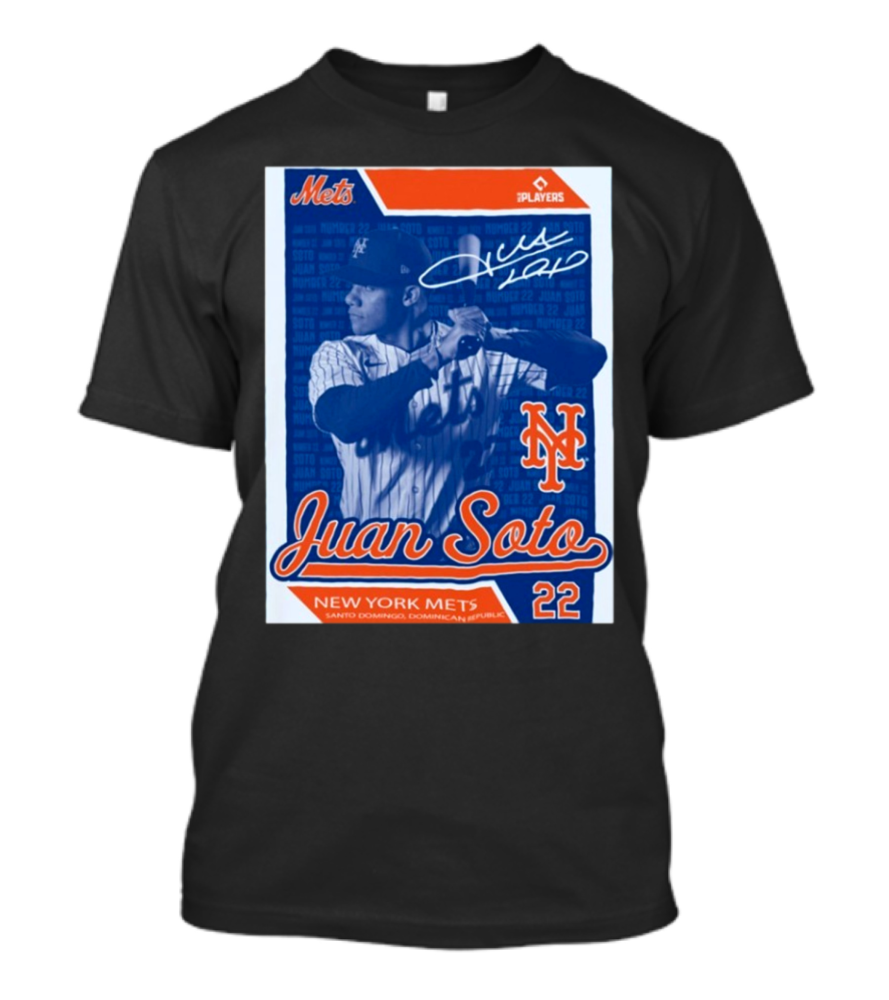 Mets Juan Soto New York Number 22 Signature Players Association Dominican Republic T-Shirt