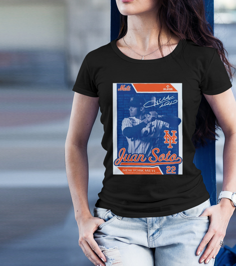 Mets Juan Soto New York Number 22 Signature Players Association Dominican Republic T-Shirt