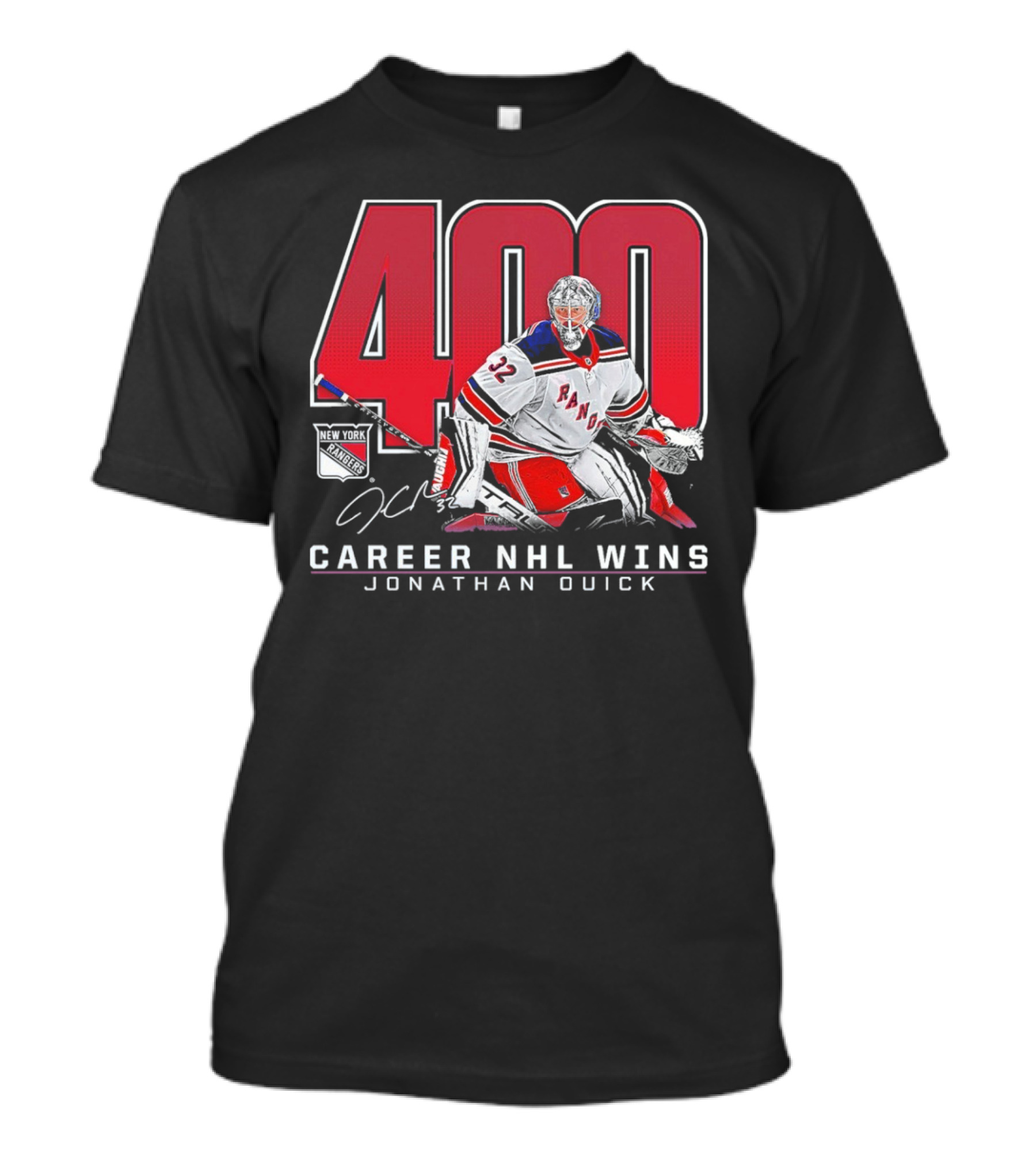 New York Rangers 400 Career NHL Wins Jonathan Quick T-Shirt