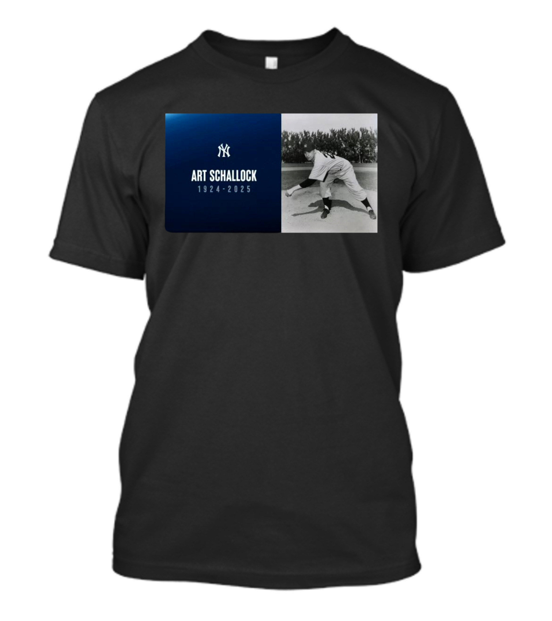 New York Yankees Commemorate Art Schallock 1924–2025 With Iconic Baseball Moment T-Shirt
