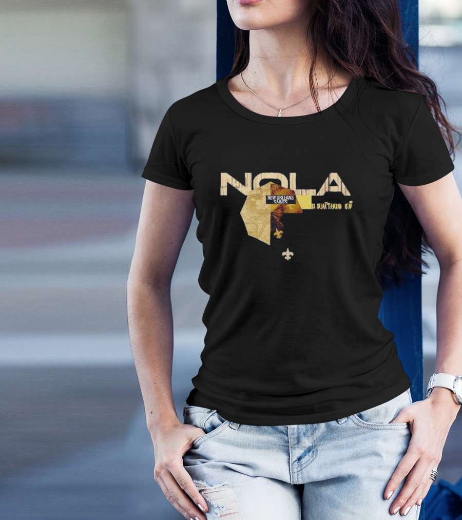 NOLA New Orleans Saints 2025 NFL Draft Cluster Fleur-de-Lis T-Shirt