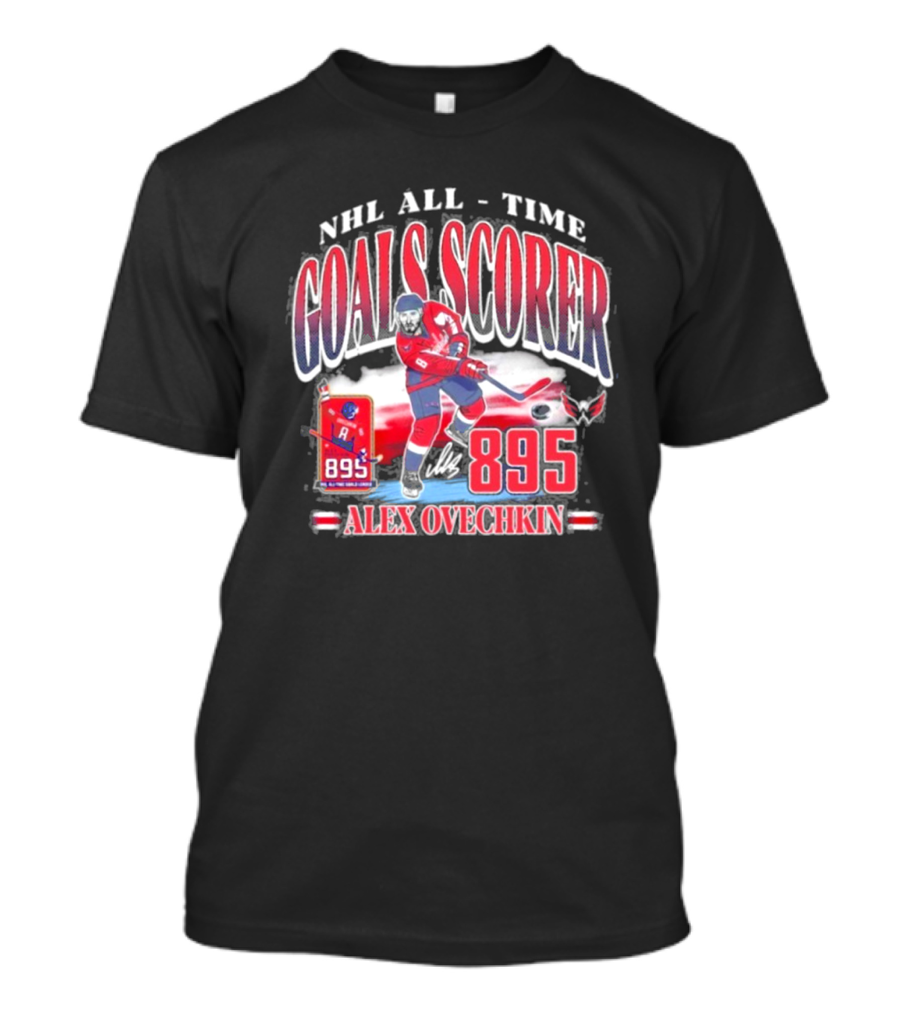 NHL All Time Goals Scorer 895 Alex Ovechkin T-Shirt