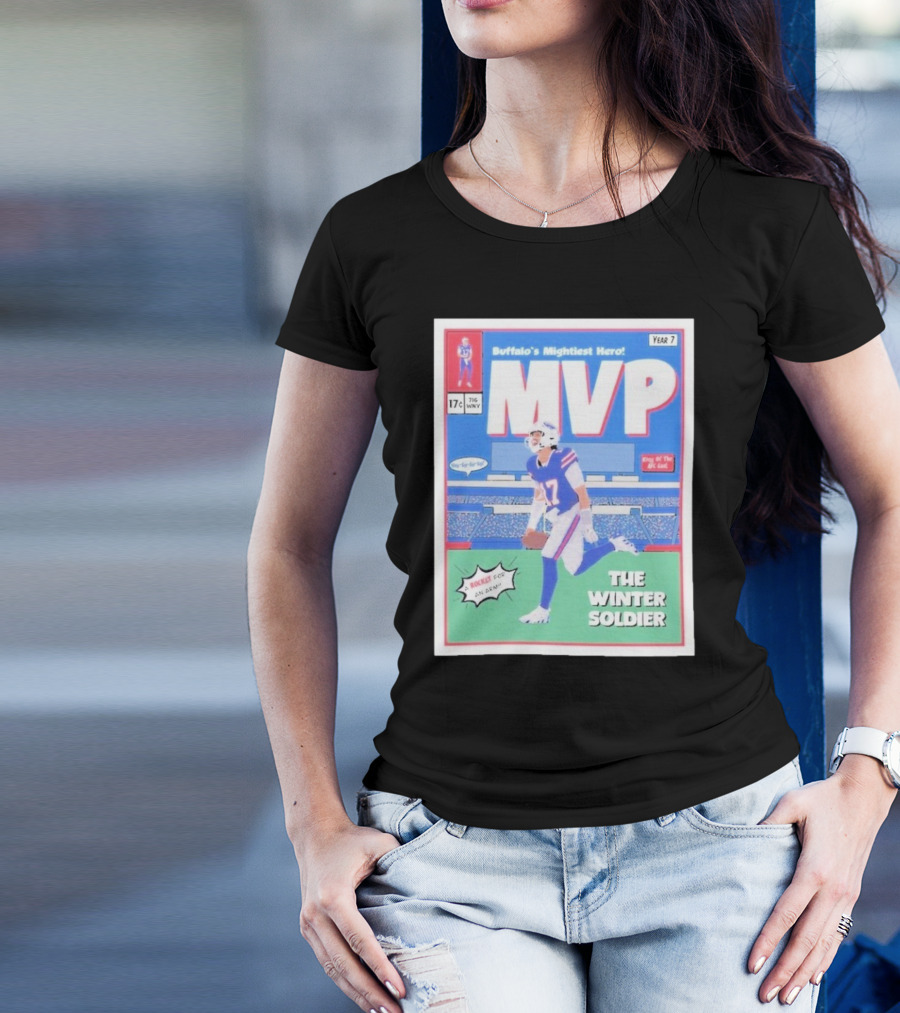Buffalo's Mightiest Hero MVP The Winter Soldier Year 7 Comic Style 17¢ 716 WNY T-Shirt
