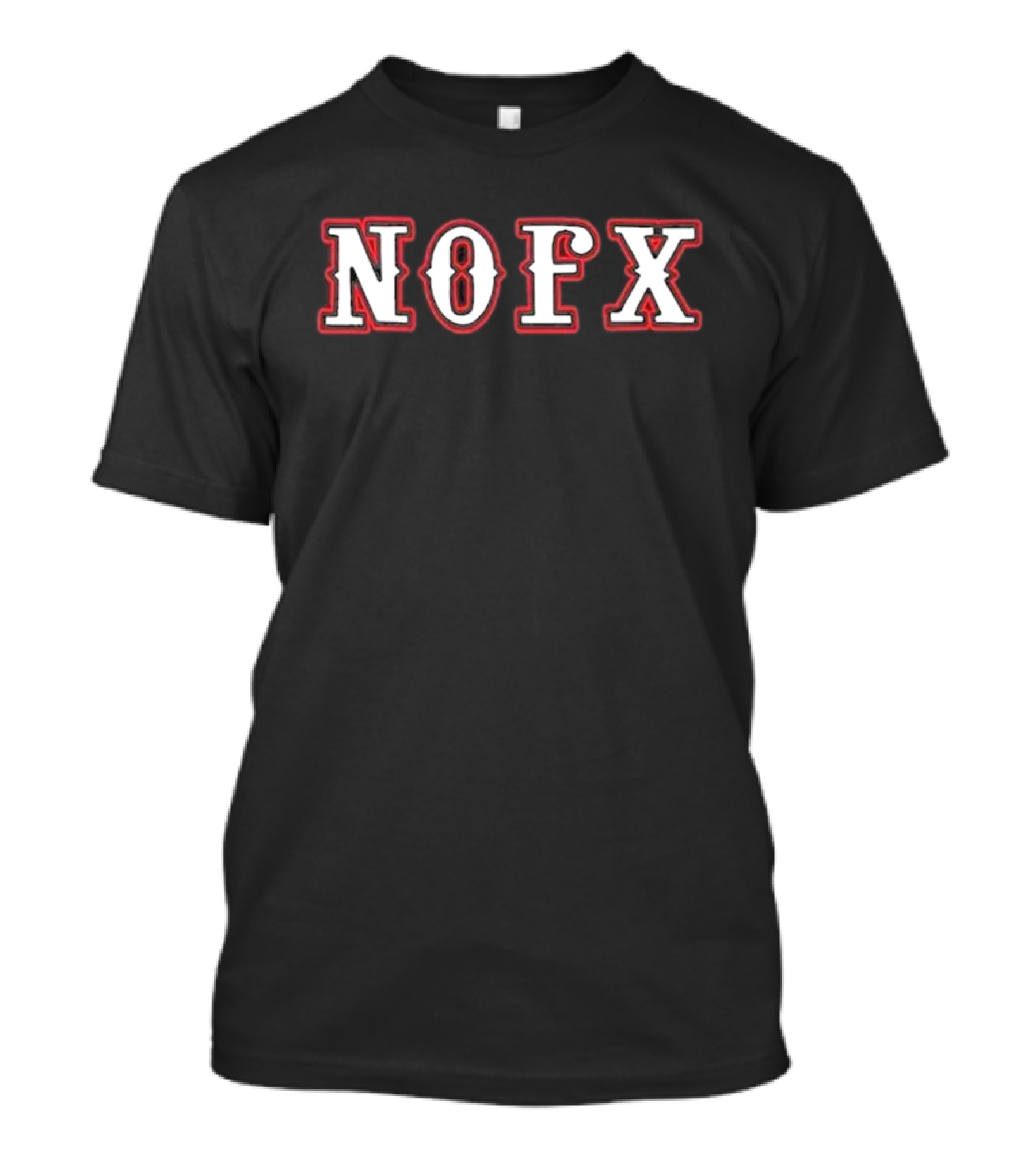 NOFX Idiot Son Of An Asshole Retro Band Style Red Outline T-Shirt