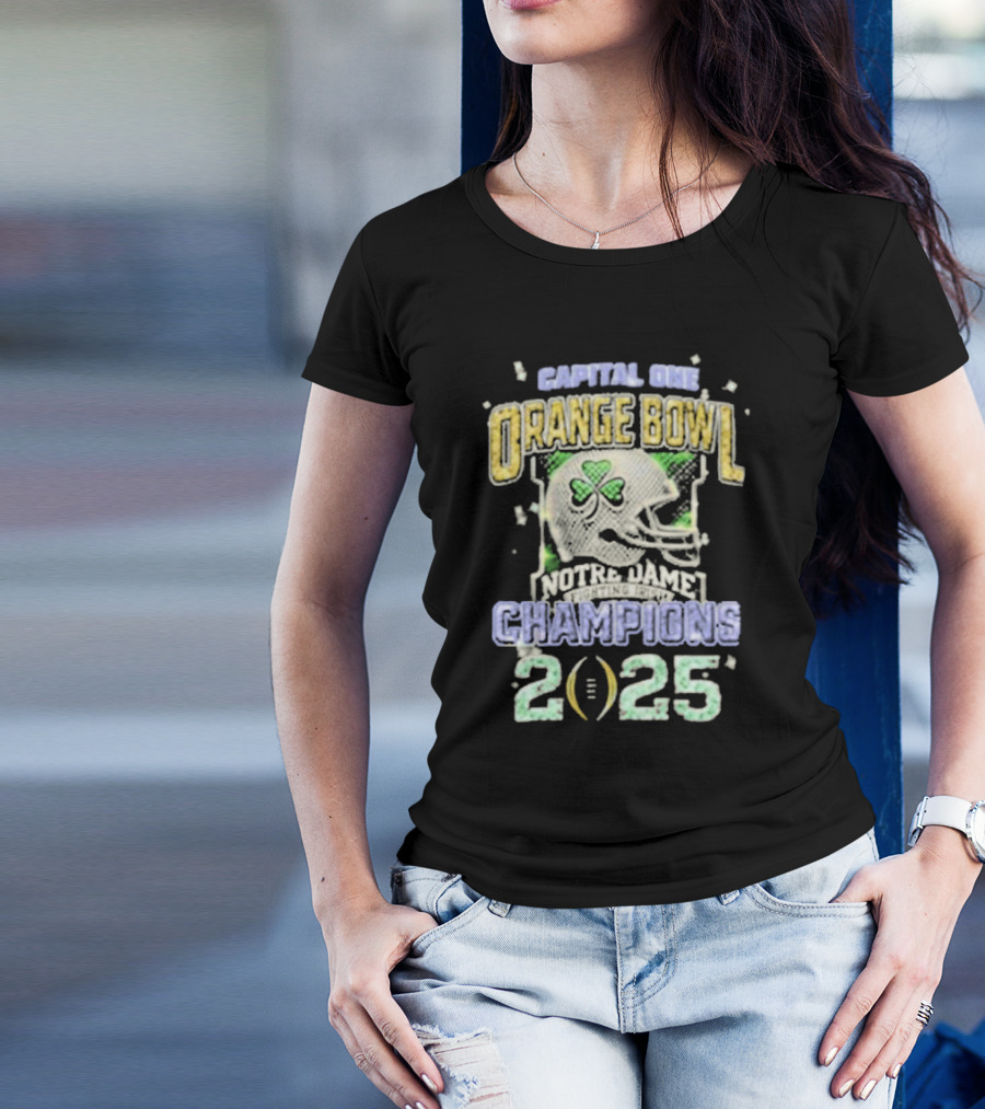 Notre Dame Fighting Irish 2025 Capital One Orange Bowl Champions T-Shirt