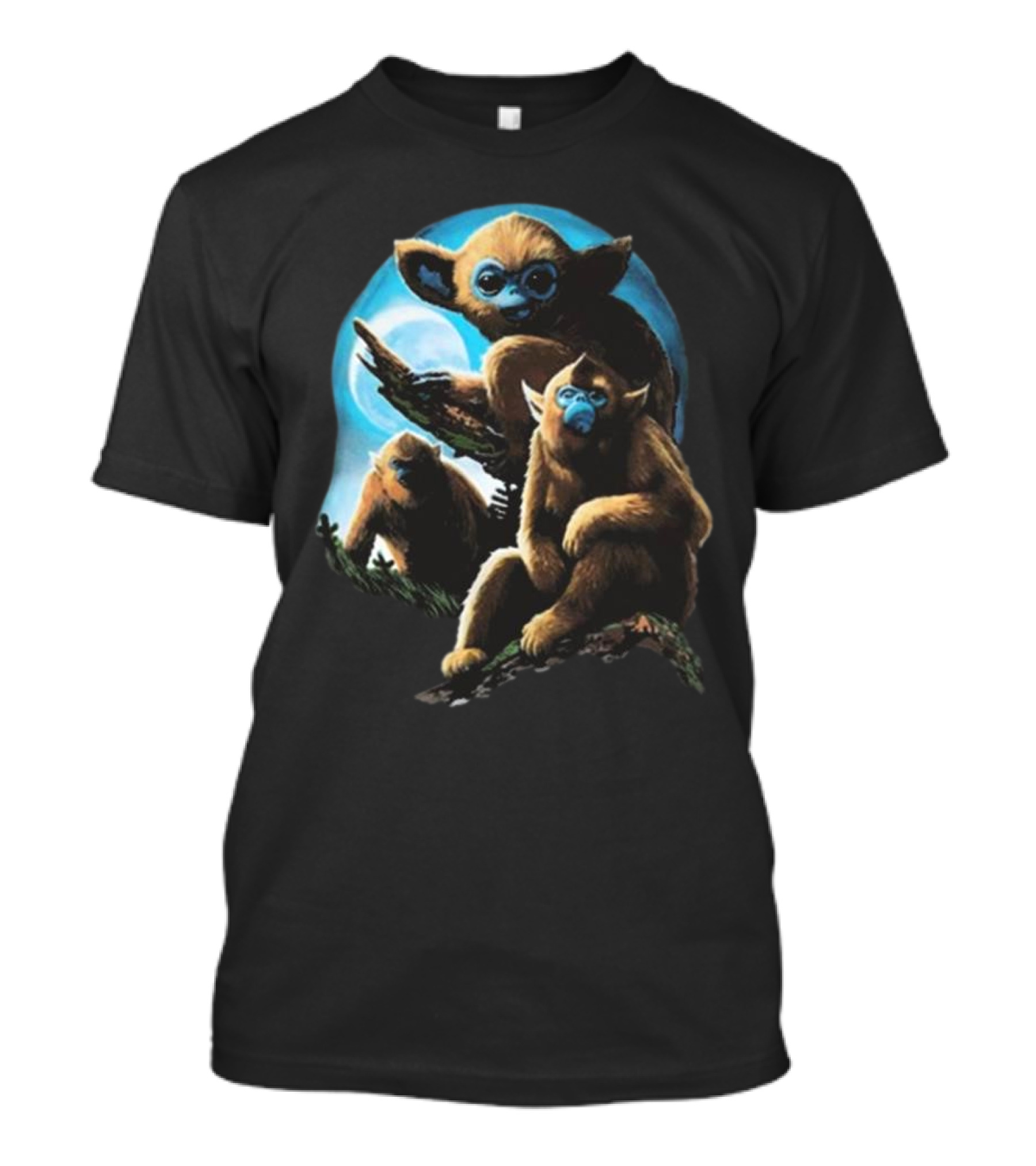 Ochi Species Monkey Celestial Night Scene T-Shirt