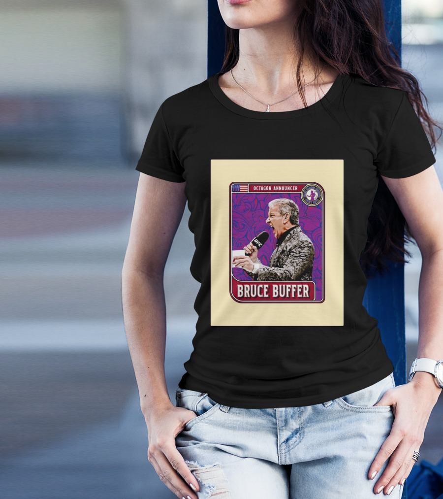 Octagon Announcer Bruce Buffer UFC Trading Card Lucky Devil T-Shirt
