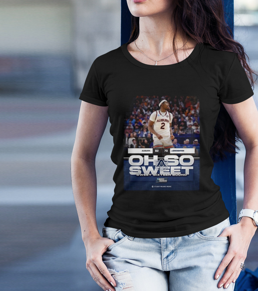 March Madness Auburn Tigers Sweet Sixteen Victory Over Creighton 82-70 T-Shirt