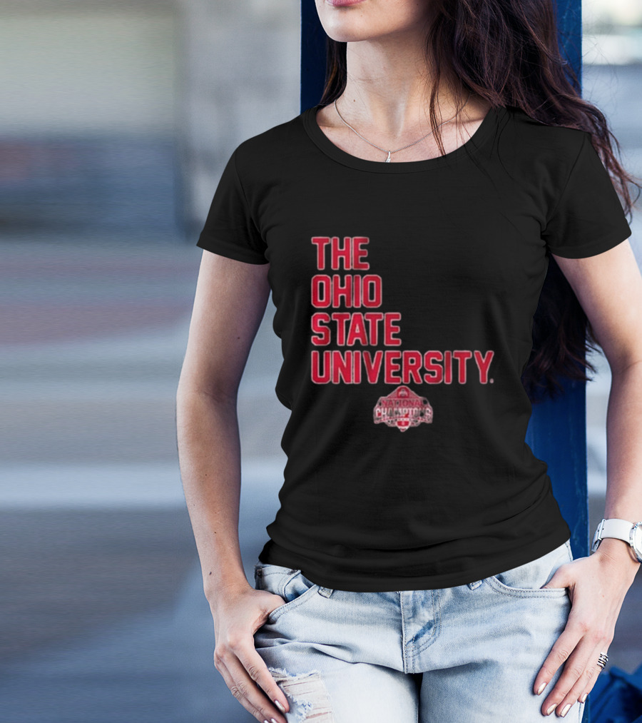Ohio State Buckeyes 2024 The Ohio State University Football National Champions Victory Celebration T-Shirt