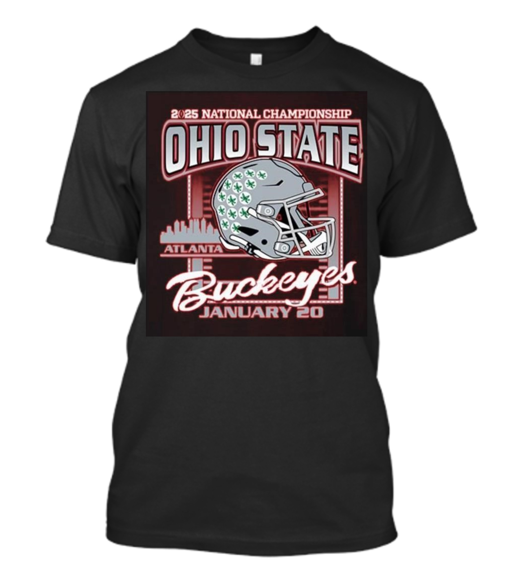 Ohio State Buckeyes 2025 National Championship Atlanta January 20 Helmet T-Shirt