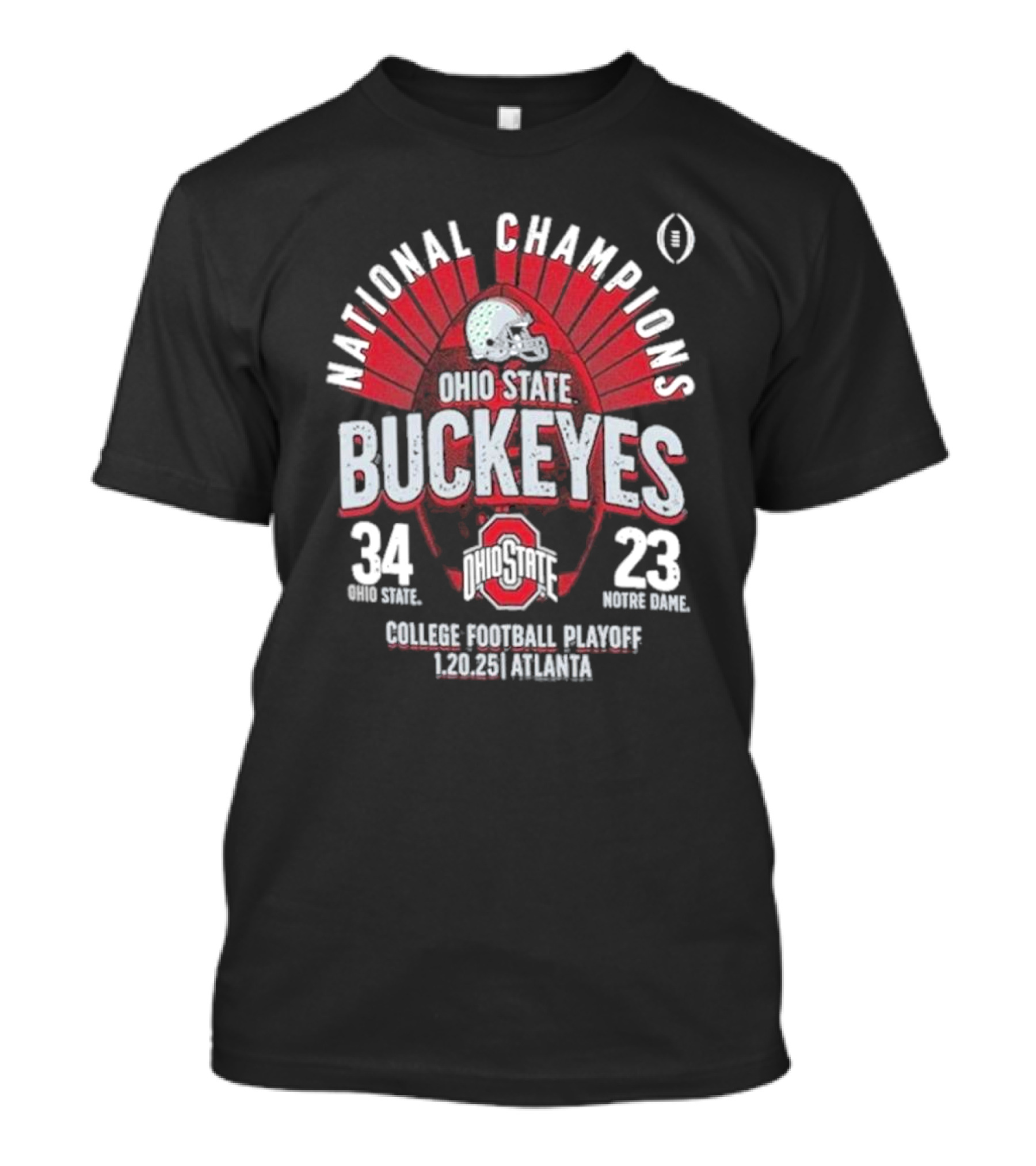 National Champions Ohio State Buckeyes 34-23 College Football Playoff 1-23-2023 Atlanta T-Shirt
