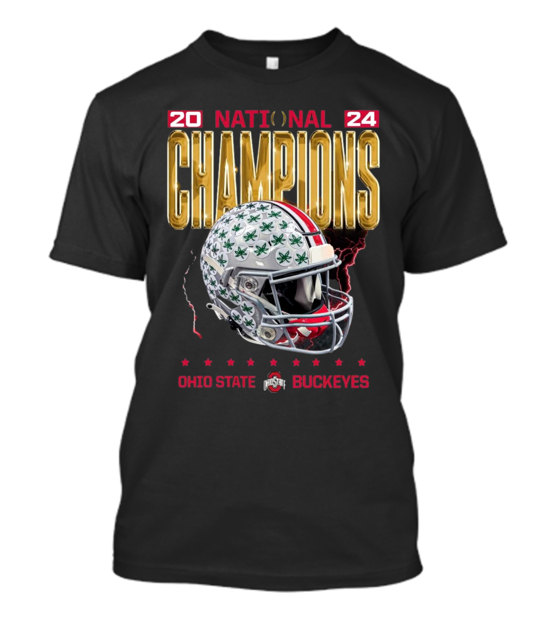 2024 National Champions Ohio State Buckeyes Football Helmet T-Shirt