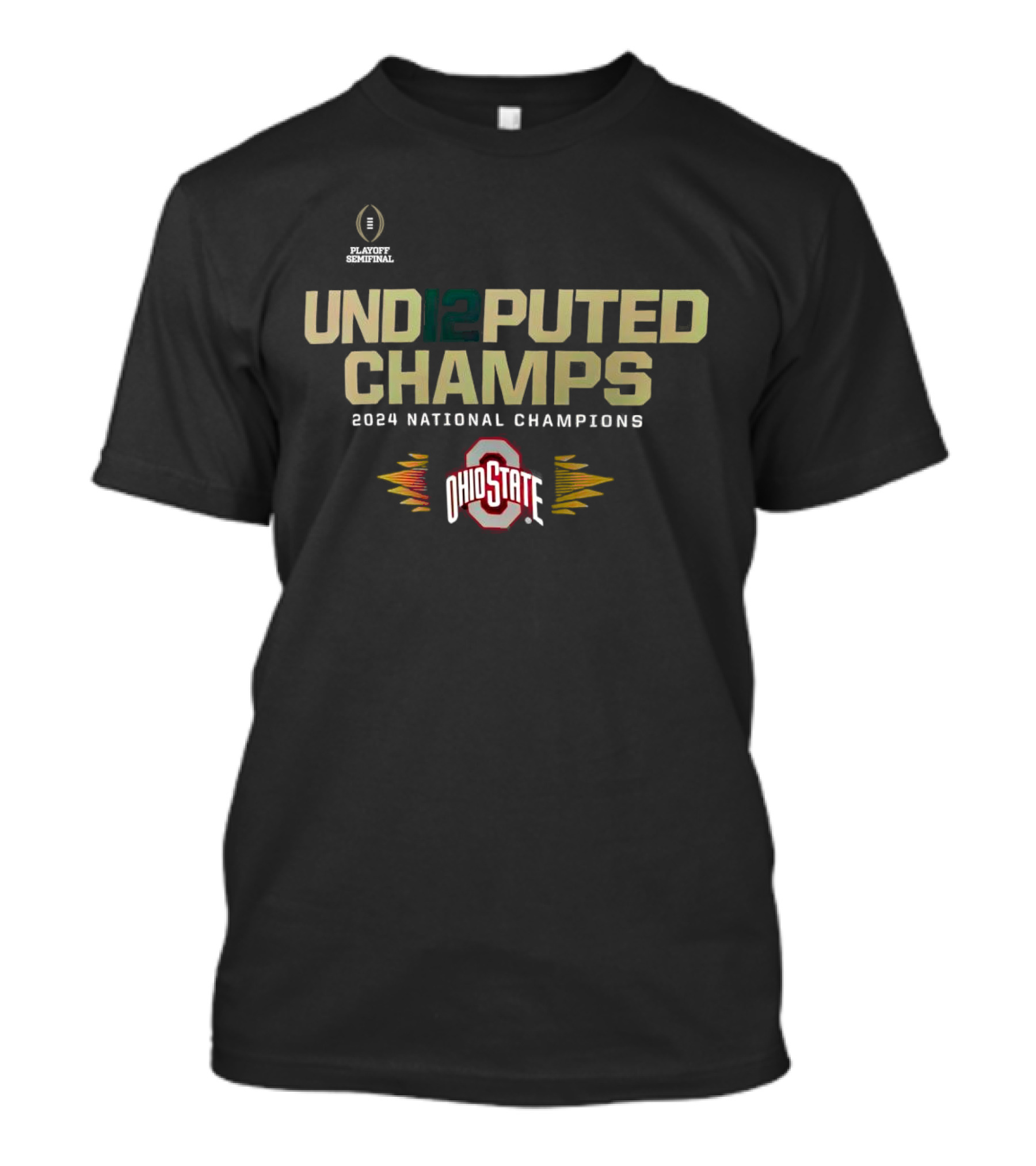 Ohio State Buckeyes UND12PUTED 2024 National Champions College Football Playoff NCAA T-Shirt