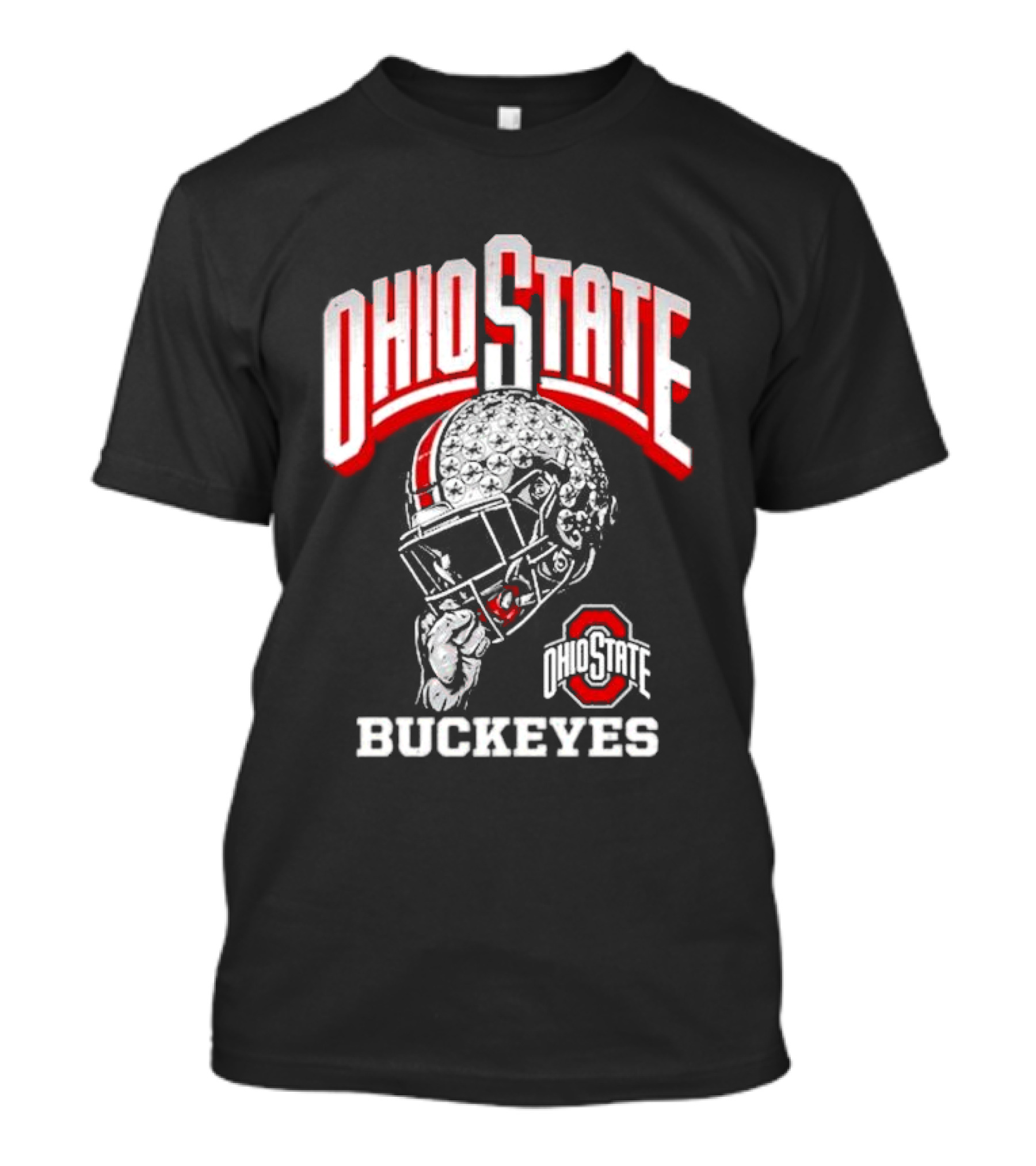 Ohio State Buckeyes Football Helmet Iconic Scarlet And Gray Fan Gear T-Shirt