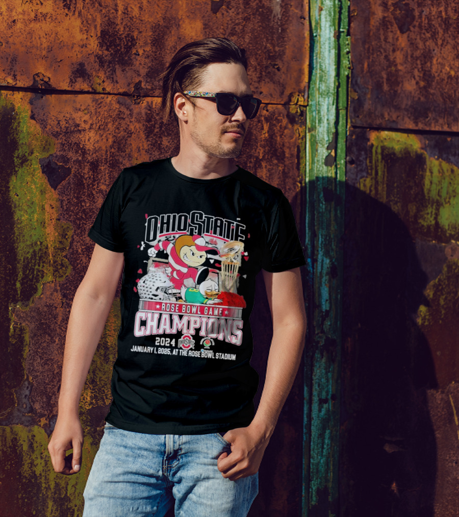 Ohio State Buckeyes Rose Bowl Game Champions 2024 January 1 At The Rose Bowl Stadium T-Shirt