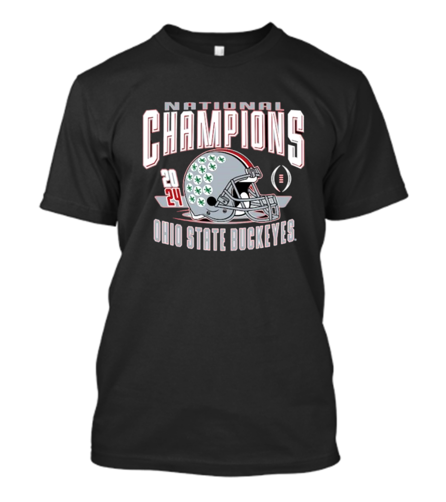 Ohio State Buckeyes 2024 National Champions Football Helmet T-Shirt