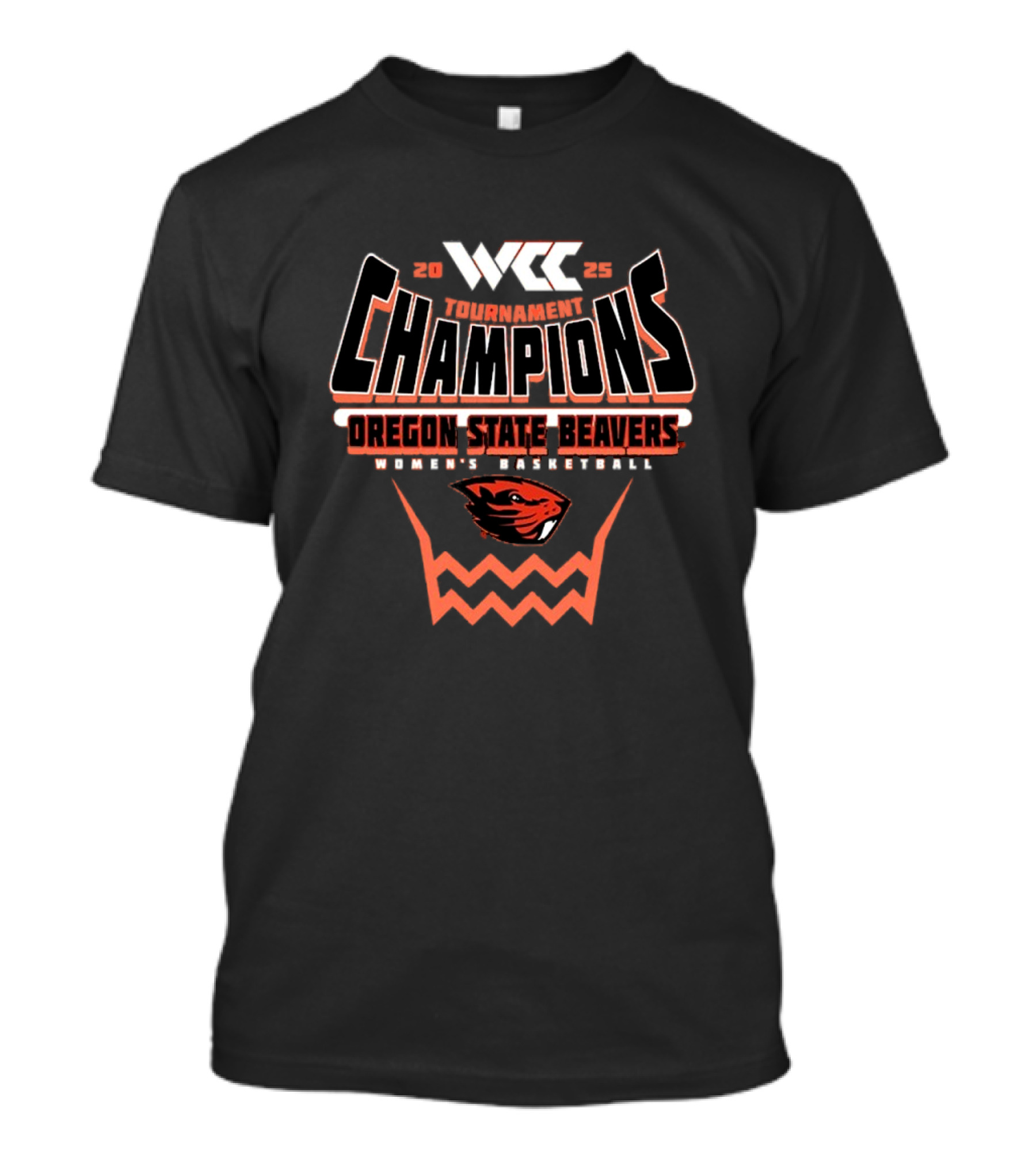 2025 WCC Champions Oregon State Beavers Women's Basketball T-Shirt