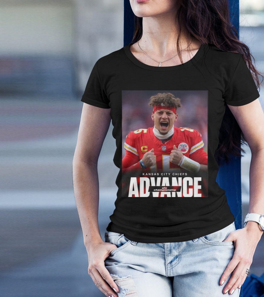 Kansas City Chiefs Advance To AFC Championship With Patrick Mahomes T-Shirt