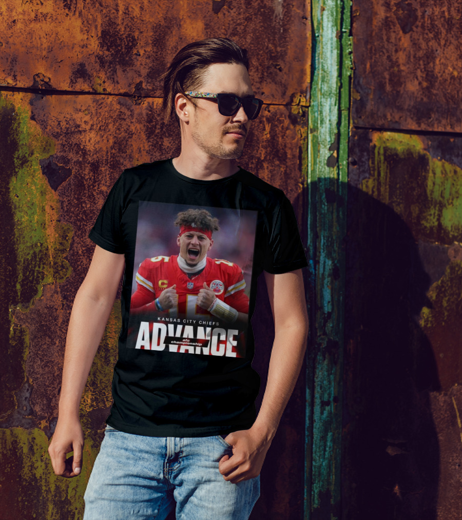Kansas City Chiefs Advance To AFC Championship With Patrick Mahomes T-Shirt