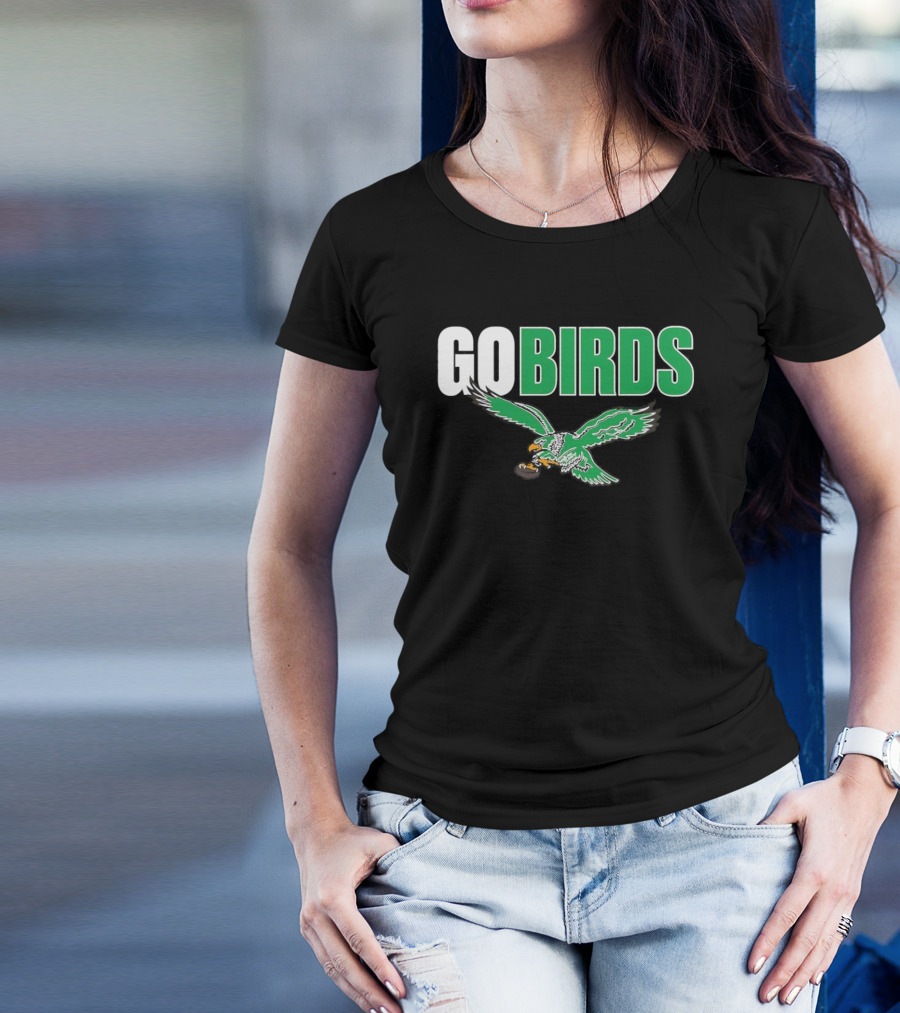 Philadelphia Eagles Go Birds Flying Eagle Emblem T-Shirt
